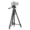 WEIFENG WT-3560 Piernas plegables de 3 secciones Soporte de trípode de aleación de aluminio transmisión en vivo (Negro)