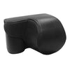 Bolso de caja de cuero de PU de cámara de cuerpo completo para Sony ZV-E10 (Negro)