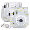 Estrellas de la caja de la caja de la caja del PVC de cristal de las estrellas con la correa del hombro para Fujifilm Instax Mini 11 (transparente)