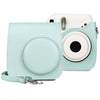 Retro Full Body PU Leather Case Camera Bag with Strap for FUJIFILM instax mini 7+ (Baby Blue)