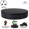 Soporte de exhibición giratorio eléctrico de 22 cm Disparo de video TurnTable, carga: 50 kg, enchufe del Reino Unido (Negro)