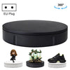 Soporte de exhibición giratorio eléctrico de 22 cm Soporte de video TurnTable, carga: 50kg, tapón de la UE (Negro)