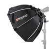 Triopo KS2-55 55 cm Carga rápida Speedlite Flash Octagon Parabolic Softbox Difusor (negro)