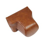 Bolso de la caja de cuerpo de cuero de PU con correa para Fujifilm X-A7 / X-A20 (lente de 15-55 mm) (marrón)