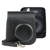 Bolso de la caja de cuero de la cámara de cuerpo completo de color sólido con correa para Fujifilm Instax Mini 11 (Negro)