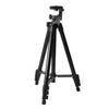 Soporte de trípode de aleación de aluminio plegable de 130 cm de 4 secciones con cabeza tridimensional (negro)