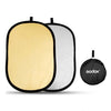 GODOX FT01 2 en 1 Tablero de reflector plegable Oval / Silver Oval, Tamaño: 150 x 200 cm