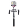 YELANGU S300 4 en 1 Aparejo multifuncional + Aparejo de hombro de mano doble + Monopié + Estabilizador para cámaras / Cámaras SLR, Rango de altura: 63cm-170cm (Negro)
