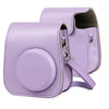 Caja de cuero Bolso de cámara de cuerpo completo con correa de hombro para Fujifilm Instax Mini 11 (púrpura)