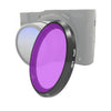 Filtro de Lente de Color JSR para Panasonic LUMIX LX10 (Morado)