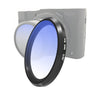 Filtro de lente de color degradado JSR para Panasonic LUMIX LX10 (azul degradado)
