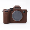 Caso protector de silicona suave para Sony A7 IV (café)