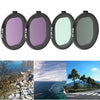 Carcasa Redonda JSR 4 en 1 Filtro de Lente UV + CPL + ND4 + ND8 para GoPro HERO8 Negro
