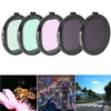 Carcasa redonda JSR 5 en 1 UV + NIGHT + ND1000 + ND64 + Filtro de lente macro 16X para GoPro HERO8 Black