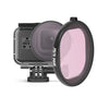 Filtro de lente de color de buceo con carcasa redonda JSR para GoPro HERO8 negro (rosa)