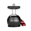 YELANGU Adaptador de cabeza de bola de trípode de metal panorámico de 360 grados para Dolly Car (negro)