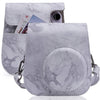 Para FUJIFILM instax mini 11 / 9 / 8 Estuche de cuero de cuerpo completo de mármol Bolsa de cámara con correa