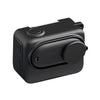 Estuche de carga de silicona para cámara Insta360 GO 3S con tapa de lente y correa (negro)