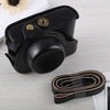 Estuche de cuero PU para cámara de cuerpo completo con correa para Fujifilm X100F (negro)