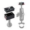 Adaptador de base de liberación rápida de metal para GoPro, Insta360, DJI y otras cámaras de acción (negro)