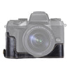 Base de la caja de la cámara de cuero PU con rosca de 1/4 de pulgada para Canon EOS M5 (Negro)