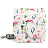 Patrón flamenco Cactus cuero de la PU caja de la cámara protectora bolso de la cámara para Fujifilm Instax Mini 7S / 7C