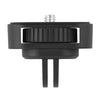 Adaptador de trípode para cámara de acción ABS ajustable con tornillo de 1/4 de pulgada (negro)