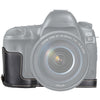 Base de la mitad de la caja de la cámara de cuero PU con rosca de 1/4 pulgada para Canon EOS 5D Mark IV / 5D Mark III (Negro)