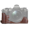 Base de la caja de la cámara de cuero PU con rosca de 1/4 pulgada para Olympus EM5 / EM5 Mark II (café)