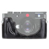 Base de la caja de la cámara de cuero PU con rosca de 1/4 de pulgada para Leica M10 (negro)