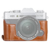 Base de la caja de la cámara de cuero PU con rosca de 1/4 de pulgada para FUJIFILM X-T10 / X-T20 (Marrón)