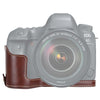Base de la caja de la cámara de cuero PU con rosca de 1/4 pulgada para Canon EOS 6D / 6D Mark II (café)