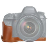 Base de la caja de la cámara de cuero PU con rosca de 1/4 de pulgada para Canon EOS 6D / 6D Mark II (marrón)