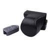 Cámara de cuerpo completo PU Bolsa de caja de cuero con correa para canon EOS M200 (lente de 15-55 mm) (Negro)
