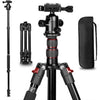 Triopo K2508S + B1S Trípode de aleación de aluminio portátil ajustable con cabeza de bola para cámara SLR (rojo)