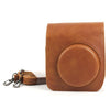 Bolsa protectora de cuero PU para cámara para cámara FUJIFILM Instax Mini 90, con correa de hombro ajustable (marrón)