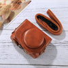 Estuche para cámara de cuerpo completo de cuero PU con correa para Canon PowerShot G7 X Mark II (marrón)