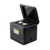 Para Insta360 Ace Pro Caja de carga de tres baterías Estuche de almacenamiento de batería (negro)