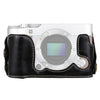 Base de la caja de la cámara de cuero PU con rosca de 1/4 pulgada para FUJIFILM X-A3 / X-A10 (negro)