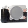 Base de la caja de la cámara de cuero PU con rosca de 1/4 pulgada para FUJIFILM X-A5 / X-A20 (negro)
