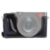 Base de la caja de la cámara de cuero PU con rosca de 1/4 pulgada para Leica DLUX TYP 109 (Negro)