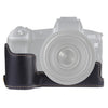 Base de la caja de la cámara de cuero PU con rosca de 1/4 pulgada para Canon EOS R (negro)