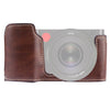 Base de la caja de la cámara de cuero PU con rosca de 1/4 pulgada para Leica TL (Typ 701) (Café)