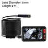 Endoscopio de inspección P20 con pantalla de 4,3 pulgadas HD1080P con 8 LED, longitud: 2 m, diámetro de la lente: 8 mm, línea dura