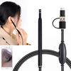 Otoscopio casero AN101 de 5,5 mm, endoscopio de oído tres en uno, otoscopio HD de 30 W, otoscopio visual para recoger el oído (negro)
