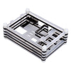Caja de carcasa acrílica de 9 capas con orificio para ventilador de refrigeración para Raspberry pi 3 (negro)