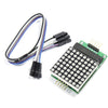 MAX7219 Nuevo módulo de matriz de puntos rojos compatible con unidad de cátodo común con líneas 5-Dupont para Arduino