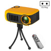 Proyector portátil A2000 800 LUMEN LCD Proyector de video de cine en casa, soporte 1080p, EE Plug (amarillo)