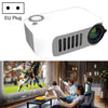 Mini proyector inteligente portátil para niños A2000 1080P, enchufe de la UE (blanco gris)