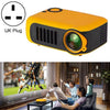 Mini proyector inteligente portátil para niños con proyector A2000 1080P, enchufe para el Reino Unido (amarillo azul)
